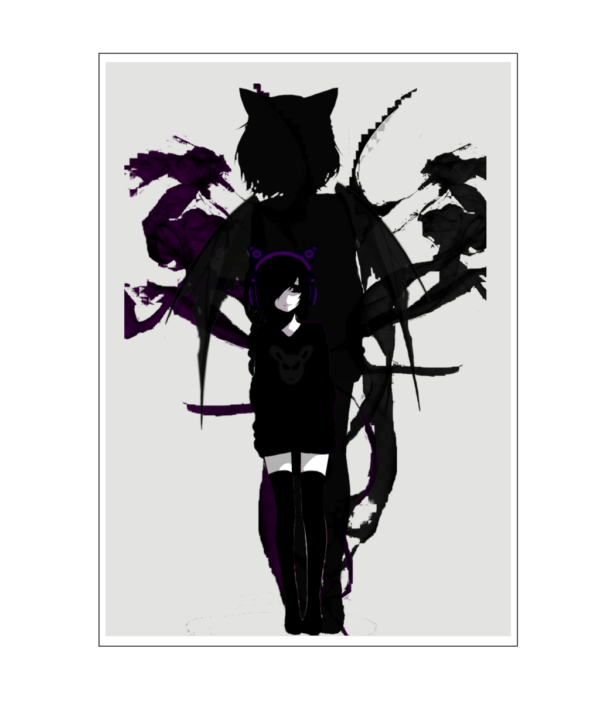 Unframed Art Print (Portrait) Goth Gamer