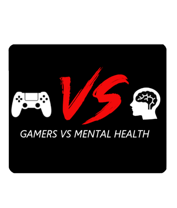 Mousemat Gamers Vs Mental Health Logo