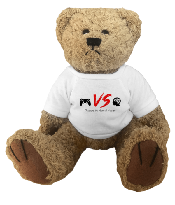 Teddy Bear Gamers Vs Mental Health Logo